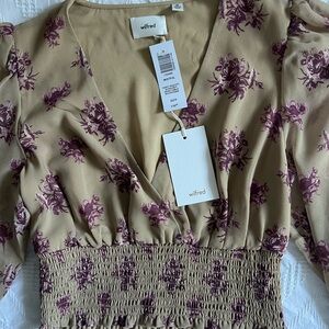 Wilfred (Aritzia) Wistful Floral Print Women's Top NWT